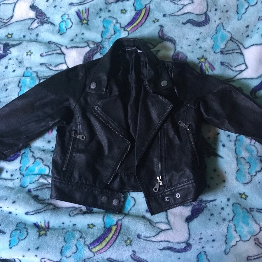 3 Pommes faux leather kid’s jacket